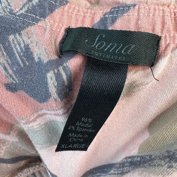 Soma Dress WMNS XL Pink Abstract Spaghetti Strap or Strapless Knee Length - Picture 5 of 6